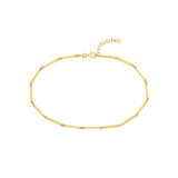 14K Gold Bar Chain Bracelet