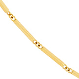 14K Gold Bar Chain Bracelet