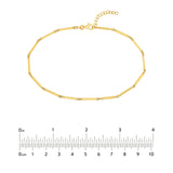 14K Gold Bar Chain Bracelet