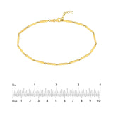14K Gold Short Bar Chain Bracelet