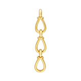 14K Gold Tear Drop Chain Dangle Earrings