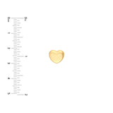 14K Gold Puffy Heart Stud Earrings