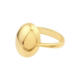 14K Gold Puffy Oval Ring