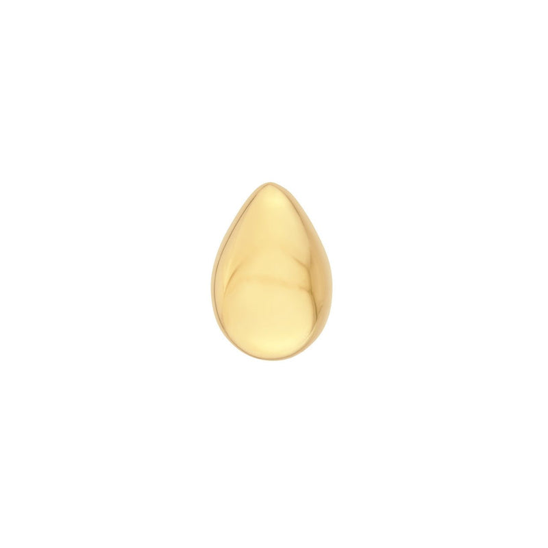 14K Gold Puffy Teardrop Stud Earrings