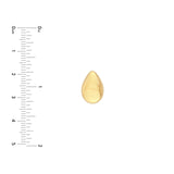 14K Gold Puffy Teardrop Stud Earrings