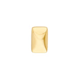 14K Gold Puffy Rectangle Stud Earrings