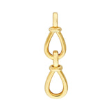14K Gold Tear Drop Link Dangle Earrings
