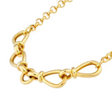 14K Gold Teardrop and Cable Chain Adjustable Bracelet
