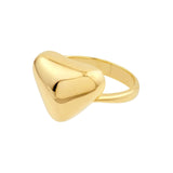 14K Gold Puffy Triangle Ring