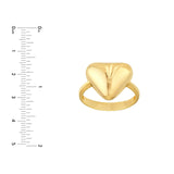 14K Gold Puffy Triangle Ring