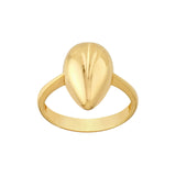 14K Gold Puffy Tear Drop Ring