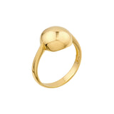 14K Gold Puffy Sphere Ring