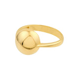 14K Gold Puffy Sphere Ring