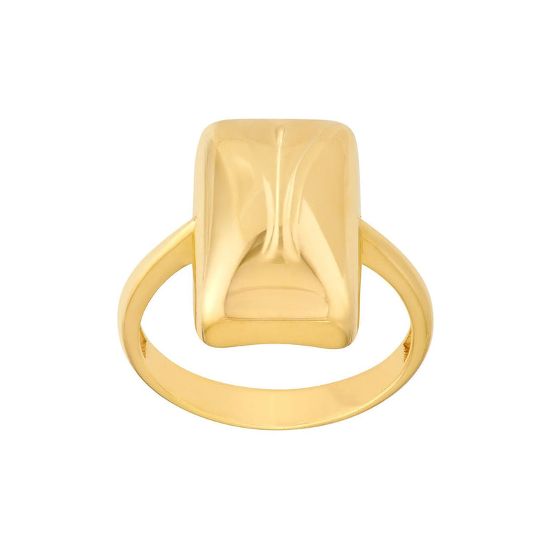 14K Gold Rectangular Ring