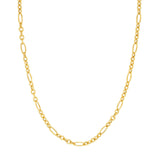 14K Gold Oval Link 5+1 Chain Necklace