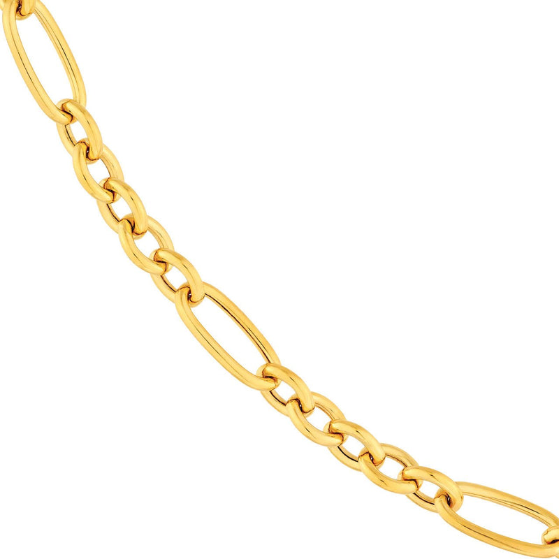 14K Gold Oval Link 5+1 Chain Necklace