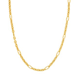 14K Gold Oval Link 7+1 Chain Necklace
