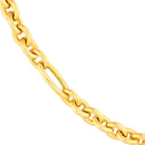 14K Gold Oval Link 7+1 Chain Necklace
