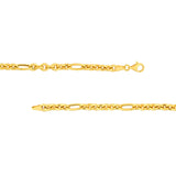 14K Gold Oval Link 7+1 Chain Necklace