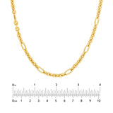 14K Gold Oval Link 7+1 Chain Necklace