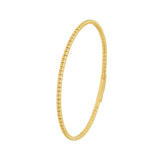 14K Gold Ribbed Flexible Bangle