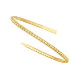 14K Gold Ribbed Flexible Bangle