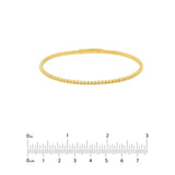 14K Gold Ribbed Flexible Bangle