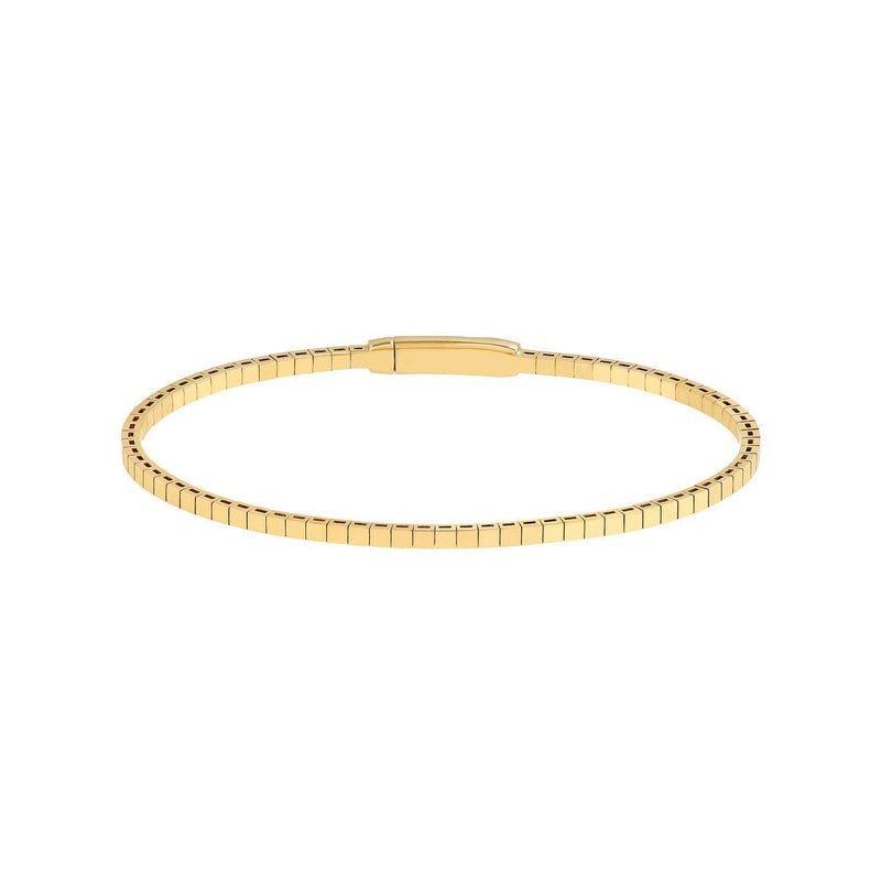 14K Gold Flexible Square Bangle