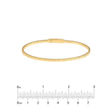 14K Gold Flexible Square Bangle