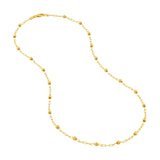 14K Gold Beaded Paper Clip Chain