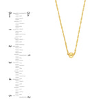 14K Gold Small Bead Pendant Necklace