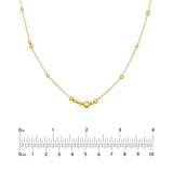 14K Gold Alternating Bead Chain Necklace