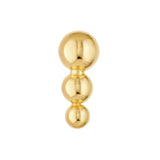 14K Gold Graduated Tri Bead Stud Earrings