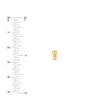 14K Gold Double Bead Stud Earrings