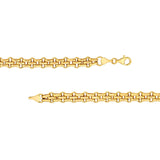 14K Gold Hollow Fancy Layered Chain Bracelet