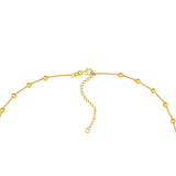 14K Gold Graduated Bead Lariat Necklace