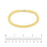 14K Gold Flat Teardrop Link Bracelet