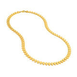 14K Gold Flat Teardrop Link Chain Necklace