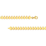 14K Gold Flat Teardrop Link Chain Necklace