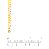 14K Gold Flat Teardrop Link Chain Necklace