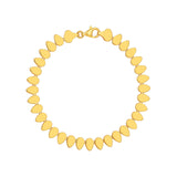14K Gold Flat Teardrop Link Bracelet