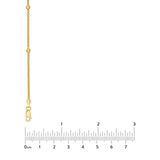 14K Gold Diamond Cut Beaded Popcorn Chain Necklace