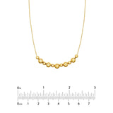 14K Gold Alternating Bead Pendant Necklace