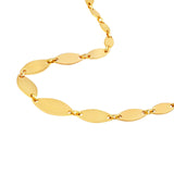 14K Gold Graduated Marquise Shape Necklace