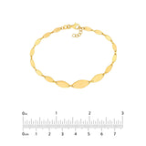 14K Gold Graduated Oval Link Chain Bracelet