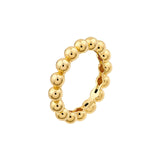 14K Gold Puffy Bead Stackable Ring