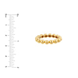 14K Gold Puffy Bead Stackable Ring