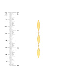 14K Gold Mirror Chain Dangle Earrings