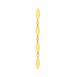 14K Gold Long Mirror Chain Dangle Earrings