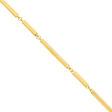 14K Gold Alternating Long and Short Bar Chain Necklace